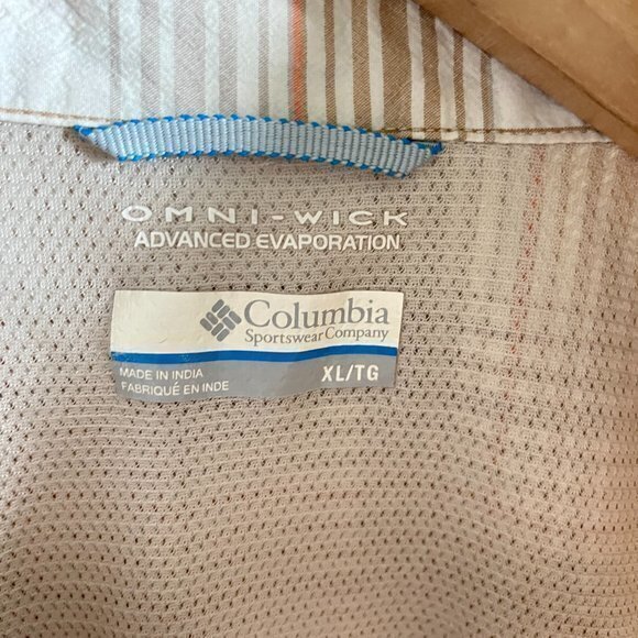COLUMBIA OMNI-WICK ADVANCED EVAPORATION PLAID CHECKS BUTTON DOWN SHIRT TOP SZ XL - Picture 2 of 5